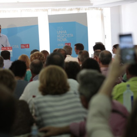 Pedro Sánchez en el mitin en Pontevedra/EUROPA PRESS