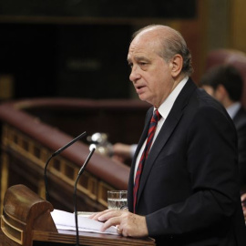 El ministro del Interior, Jorge Fernández Díaz, durante su comparecencia en el Congreso. / EP