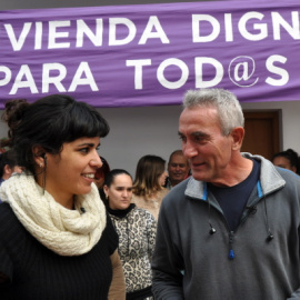 La eurodiputada de Podemos Teresa Rodríguez, junto a Diego Cañamero. -EFE