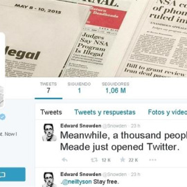Imagen del perfil de Twitter de Edward Snowden.