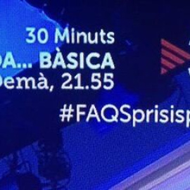 Imagen del hashtag empleado en 'Faqs', el programa de debate político de TV3.