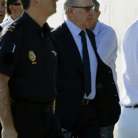El expresidente de Caja Madrid Rodrigo Rato, a su llegada a sede de la Audiencia Nacional en San Fernando de Henares. EFE/Sergio Barrenechea