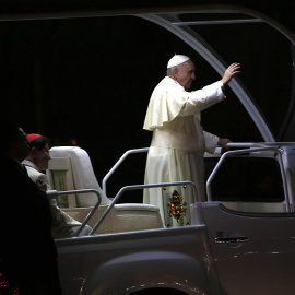 El Papa Francisco a su llegada a Manila. REUTERS