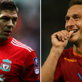 Steven Gerrard y Francesco Totti.