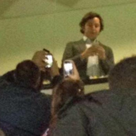 Nicolás en el palco VIP