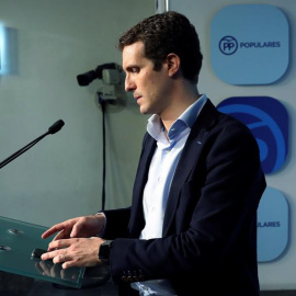 El vicesecretario de comunicación del PP, Pablo Casado. - EFE