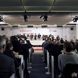 La última reunión del Comité Federal del PSOE, el pasado febrero, para ratificar el pacto con Ciudadanos. EFE
