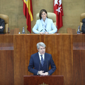 Ángel Garrido durante el pleno de investidura en la Asamblea de Madrid. / Europa Press