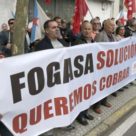 Una manifestación contra los retrasos del Fondo de Garantía Salarial. -EFE