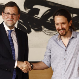 El presidente del Gobierno, Mariano Rajoy, y el líder de Podemos, Pablo Iglesias, en una imagen de archivo. EUROPA PRESS