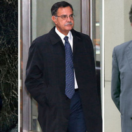 Los jueces del caso Gürtel: de izquierda a derecha, Julio de Diego, Ángel Hurtado, y José Ricardo de Prada.