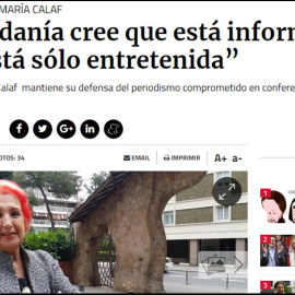 Entrevista con Rosa María Calaf.
