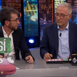 Pablo Motos y Xavier Sardà, este jueves en 'El Hormiguero'.