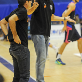 Zan Tabak, en un entrenamiento con el Montakit Fuenlabrada. Baloncesto Fuenlabrada – Amador Vicente.