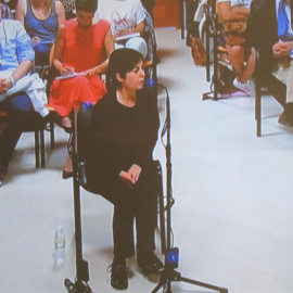 Rosario Porto, durante la celebración del juicio, en Santiago de Compostela. / EP