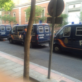 El PSOE blinda la sede de Ferraz para el Comité de este sábado. /MANU SÁNCHEZ