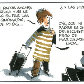 Tarjetas black. Viñeta de Alfons López