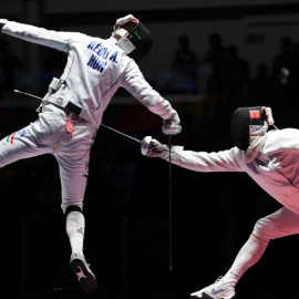 Un momento de la competición de esgrima en los Juegos Olímpicos de Río. /AFP
