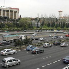 Vista general del tanatorio de la M-30 en Madrid. / EFE
