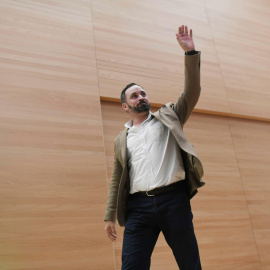 09/04/2019 - El líder de Vox, Santiago Abascal (c), participa en un acto del partido celebrado este martes en Córdoba. EFE /Rafa Alcaide