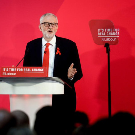 El líder del Partido Laborista británico, Jeremy Corbyn, en un acto de campaña en York para las elecciones en Reino Unido del día 12 de diciembre. EFE/EPA/STRINGER