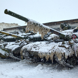  Tanques ucranianos pasan instrucción.- Sergey Kozlov/EFE