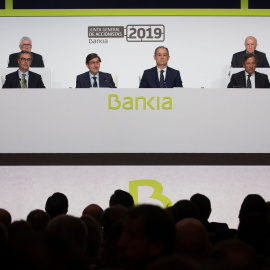 Vista de la última junta de accionistas de Bankia. EFE