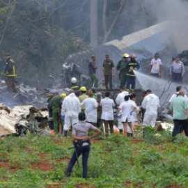 Imagen del avión siniestrado en Cuba
