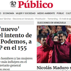 Portada de Público.es de este lunes