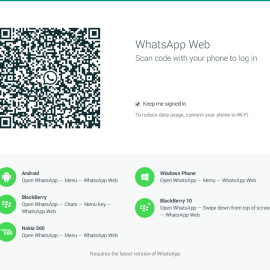 Página de Whatsapp web.