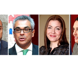 Fotografías de archivo de los cambios en el Gobierno de la Comunidad de Madrid. (De izq a dcha) Pedro Rollán, Carlos Izquierdo, María Dolores Moreno y Yolanda Ibarrola. EFE