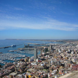 Puerto de Alicante desde el Castillo de Santa Bárbara