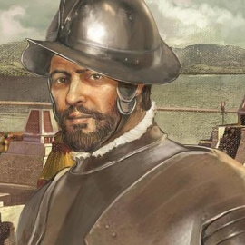 Retrato de Hernán Cortés