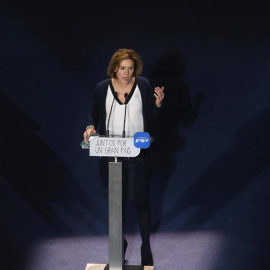 La secretaria general del PP, María Dolores de Cospedal, en la convención nacional del partido. EFE