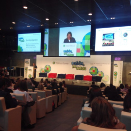 Un momento de la presentación del libro 'Noticias, las justas'. E.P.