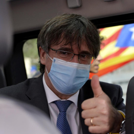  El expresidente de Catalunya Carles Puigdemont en Sassari.- EFE
