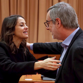 Los diputados de Ciudadanos, Inés Arrimadas (i) y José Manuel Villegas durante la reunión de la Diputación Permanente celebrada este miércoles en el Congreso. EFE