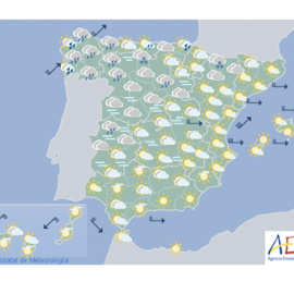 Previsión meteorológica para el jueves 28 de noviembre. / AEMET