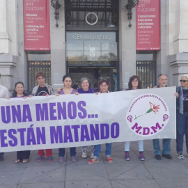 El Movimiento Democrático de Mujeres se manifiesta en el Ayuntamiento de Madrid / Sandra Rodríguez (Público)
