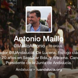 Cabecera del perfil de twitter de Antonio Maíllo
