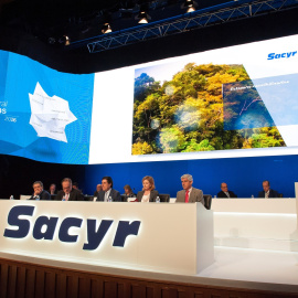 Manuel Manrique, en la junta general de accionistas de sacyr en 2016. E.P.