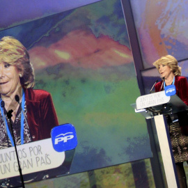 La presidenta del PP de Madrid, Esperanza Aguirre, durante la recienter convención nacional del Partido Popular. EFE/Víctor Lerena