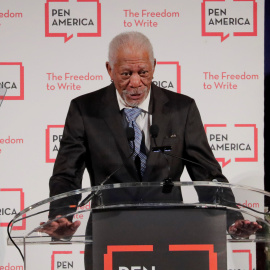 Morgan Freeman, en la gala literaria de PEN America. /  LUCAS JACKSON (REUTERS)