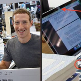  Detalles del portátil de Mark Zuckerberg.