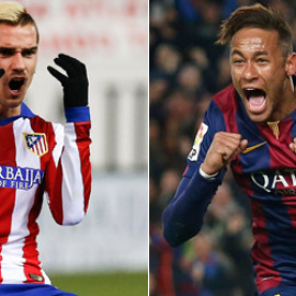 Griezmann y Neymar. Andrea Comas / Albert Gea / REUTERS