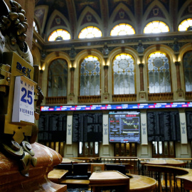 El patio de negociación de la Bolsa de Madrid. EFE/ JP Gandul