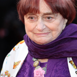 La directora francesa Agnès Varda durante la última edición de Cannes.- AFP