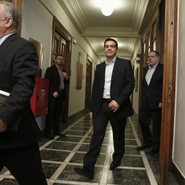 El primer ministro griego,  Alexis Tsipras, a su llegada a la primera reunión del consejo de ministros. REUTERS/Alkis Konstantinidis
