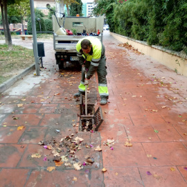 Un operario del Ayuntamiento de Murcia limpiando el alcantarillado. / Ayto. Murcia