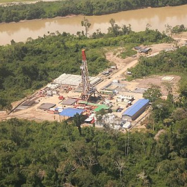 Base de la petrolera argentina Pluspetrol en Loreto (Perú).